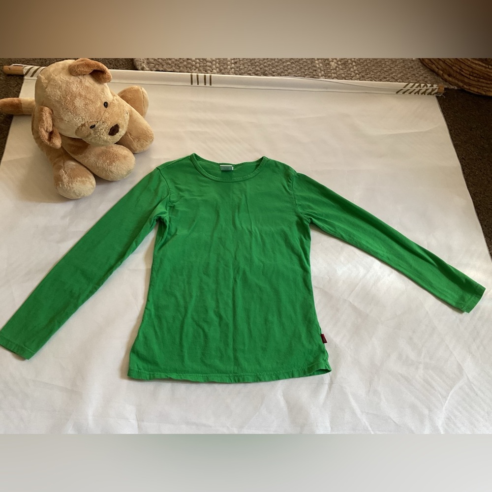 City Threads  Kids Vibrant Green Long Sleeve Tee (Size 8)